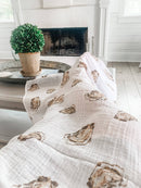 Aw, Shucks! Oyster Baby Muslin Swaddle Blanket