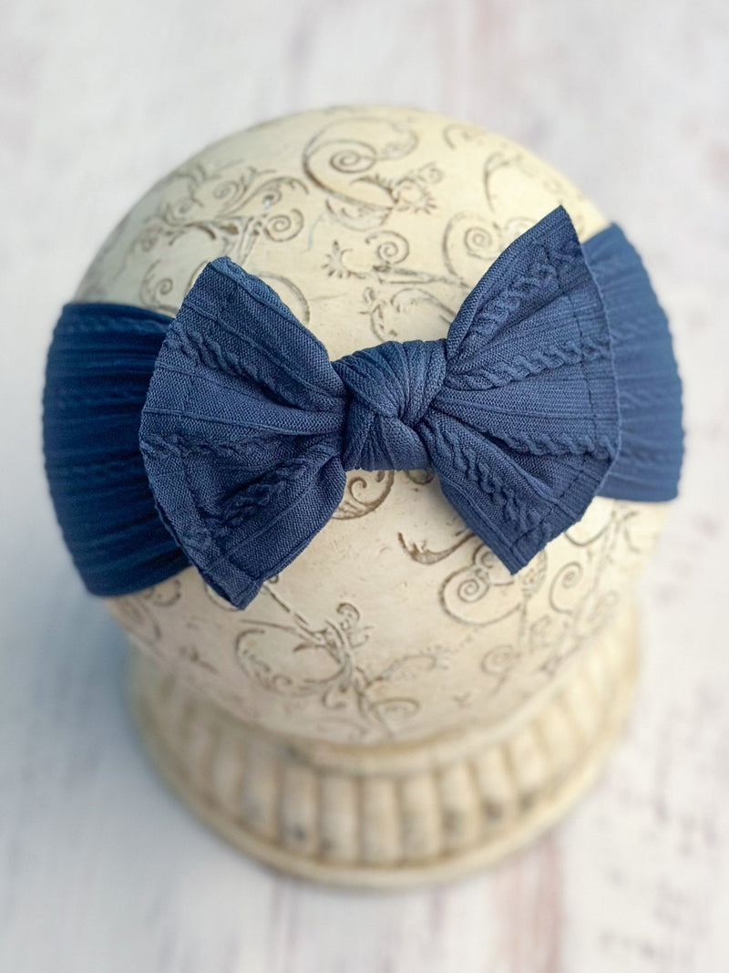 Cable Knit Bow Headbands