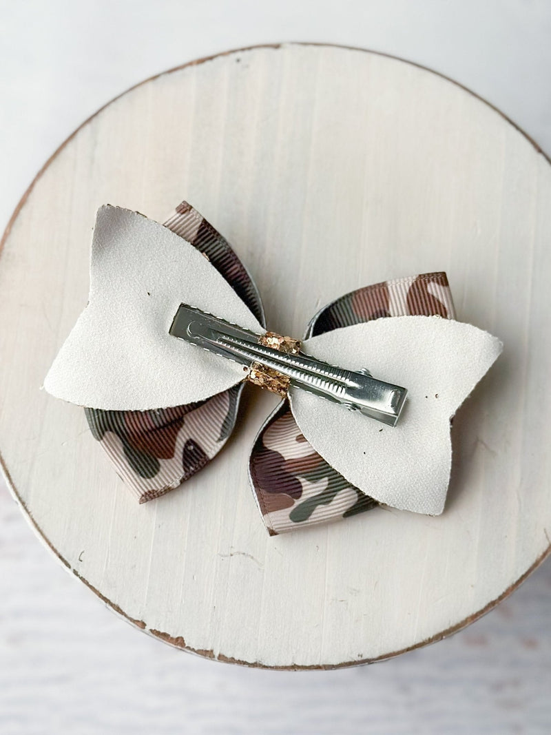 Camo & Glittery Bow