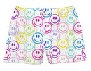 Azarhia Bright Smiley Faces Charlotte Shorts | Girls French Terry Shorts | Bossier City, LA