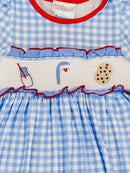 Christmas Milk & Cookies Smocked Dress