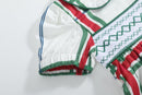 Christmas Plaid Smocked Collar Dress