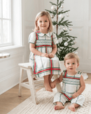 Christmas Plaid Smocked Longall