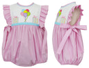 Pink Birthday Balloons Bubble Romper | Baby Girl Birthday Outfit | Boutique First Birthday Bubble | Bossier City, LA