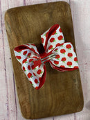 Classic Double Layer Apple Hair Bow | Clip or Headband