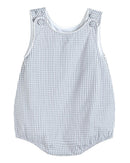 Classic Gray Gingham Bubble Romper
