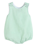 Classic Green Seersucker Bubble Romper