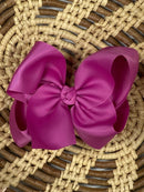 Classic Grosgrain Hair Bow - French Clip - 4.5"