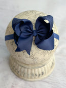 Classic Grosgrain Hair Bow - Satin Headband - 4.5"