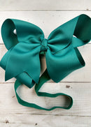 Classic Grosgrain Hair Bow - Satin Headband - 4.5"