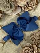 Classic Grosgrain Hair Bow - Satin Headband - 4.5"
