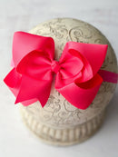 Classic Grosgrain Hair Bow - Satin Headband - 4.5"