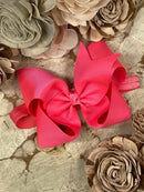 Classic Grosgrain Hair Bow - Satin Headband - 4.5"