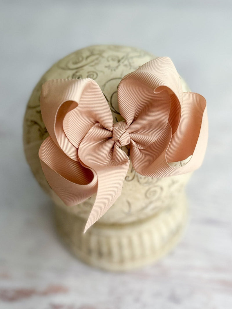 Classic Grosgrain Hair Bow - Satin Headband - 4.5"