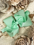 Classic Grosgrain Hair Bow - Satin Headband - 4.5"