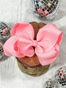 Classic Grosgrain Hair Bow - Satin Headband - 4.5"