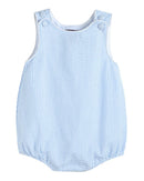 Classic Light Blue Seersucker Bubble Romper