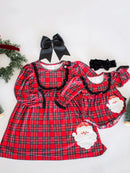 Classic Red Plaid Santa Dress