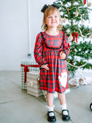 Classic Red Plaid Santa Dress