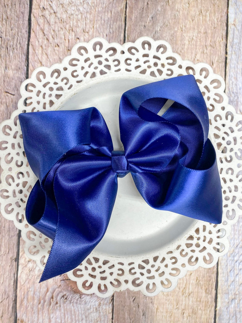 Classic Satin Hair Bows- 4.5"