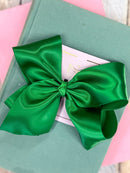 4.5" Classic Satin Hair Bows | Alligator Clips or Headbands
