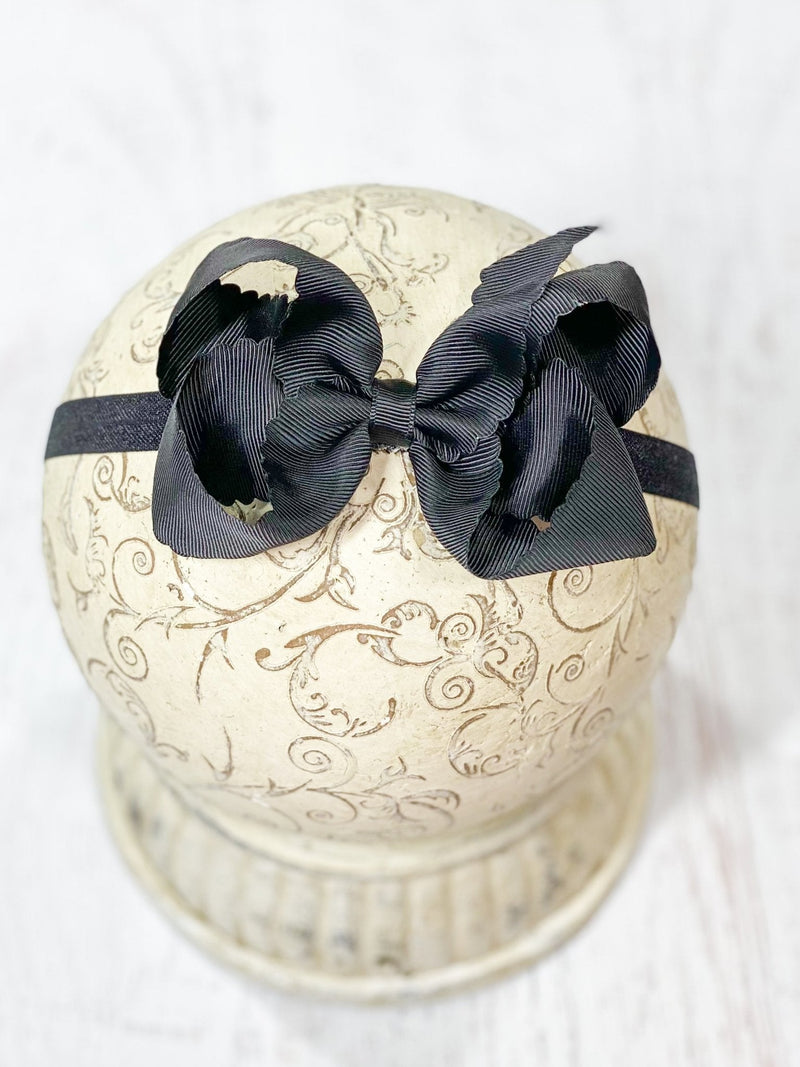Classic Scalloped Bow - Headband - 4.5"