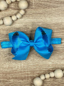 4.5" Classic Scalloped Hair Bow | Clip or Headband