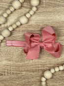 4.5" Classic Scalloped Hair Bow | Clip or Headband