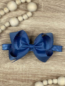 4.5" Classic Scalloped Hair Bow | Clip or Headband