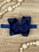 4.5" Classic Scalloped Hair Bow | Clip or Headband