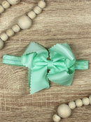 4.5" Classic Scalloped Hair Bow | Clip or Headband