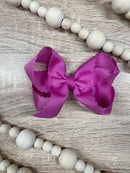 4.5" Classic Scalloped Hair Bow | Clip or Headband