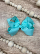 Classic Scalloped Bows - Alligator Clip - 4.5"