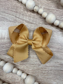 Classic Scalloped Bows - Alligator Clip - 4.5"