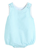 Classic Turquoise Seersucker Bubble Romper