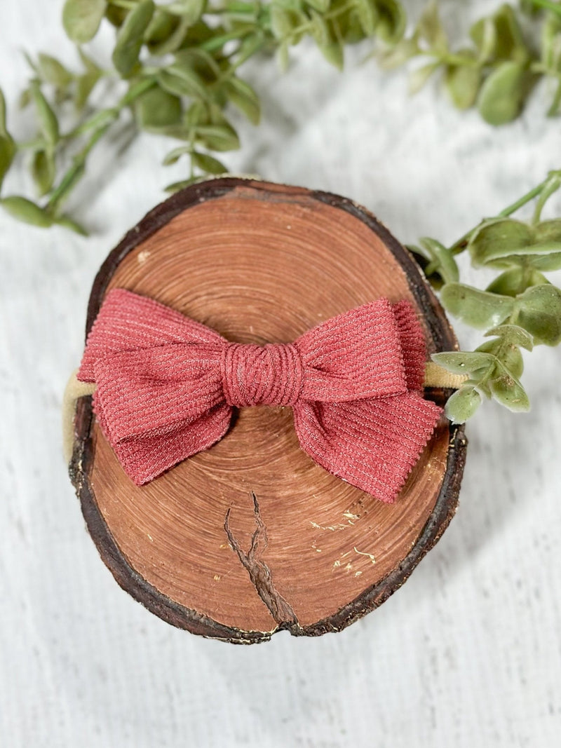 Corduroy Bow Headband: FINAL SALE