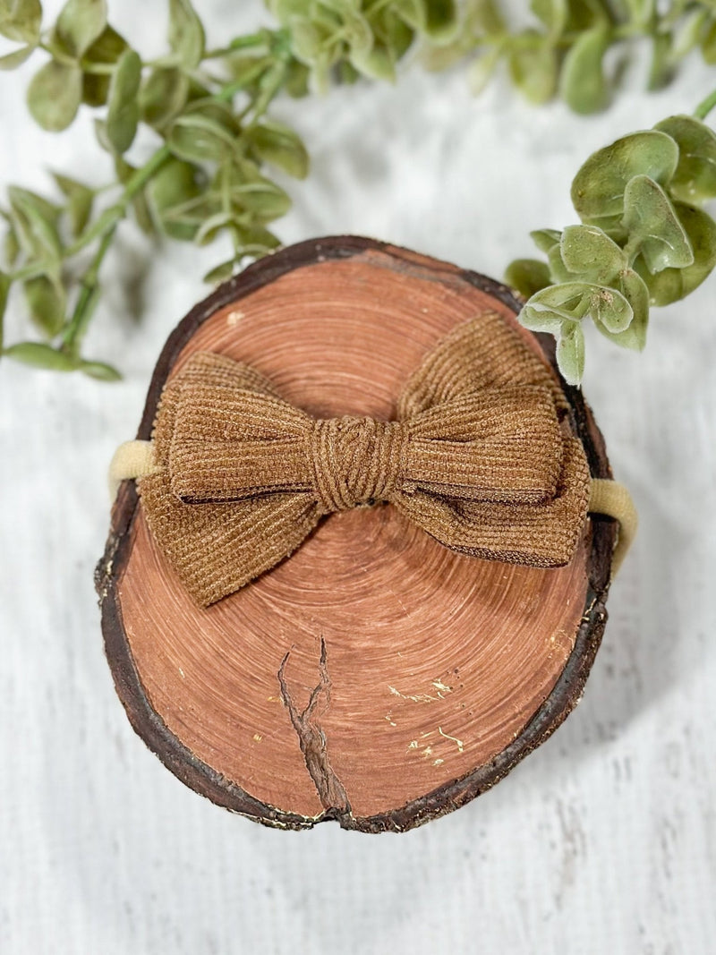 Corduroy Bow Headband: FINAL SALE
