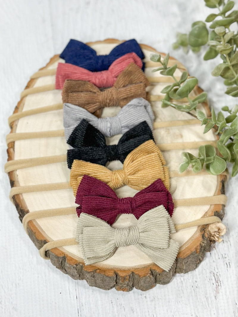 Corduroy Bow Headband: FINAL SALE