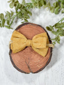 Corduroy Bow Headband: FINAL SALE