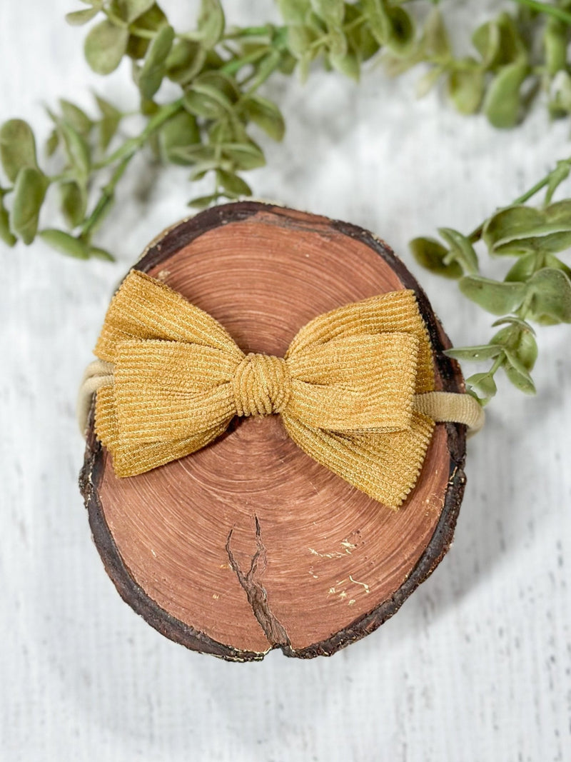 Corduroy Bow Headband: FINAL SALE