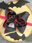 Cute Ghost Embroidered Moonstitch Bow Headband