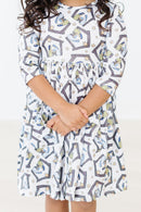 SALE Nativity 3/4 Sleeve Pocket Twirl Dress