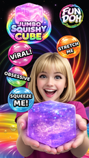 Fun Doh Jumbo Squishy Cube | Giant Glitter Sensory Stress Relief Fidget | Bossier City, LA