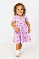 Purple & Gold Game Day Twirl Dress & Shorts Set
