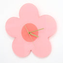 Pink and Coral Daisy Clock