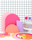 Pink and Coral Acrylic Party Decor Stands