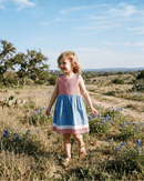 Denim Look and Red Gingham A-Line Dress