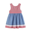 Denim Look and Red Gingham A-Line Dress