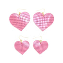 Pink Mirror Ball Disco Heart Earrings