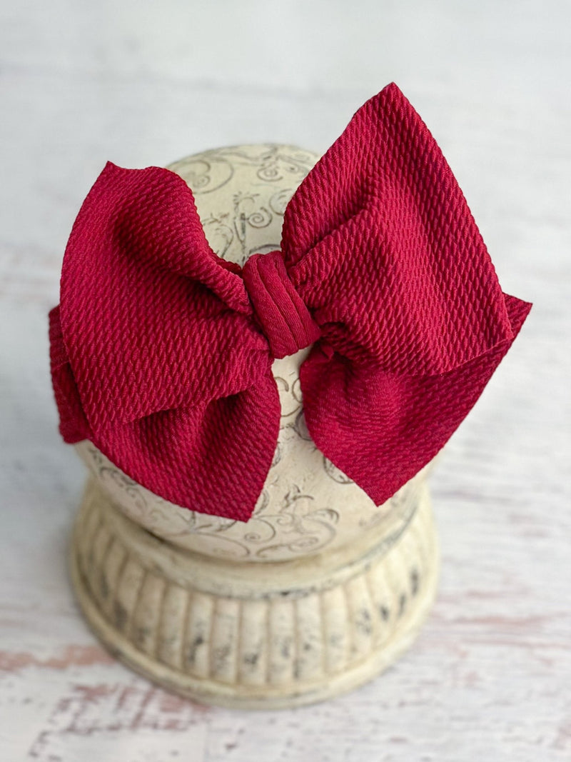 Double Bow Headbands - Solid Colors (White only)